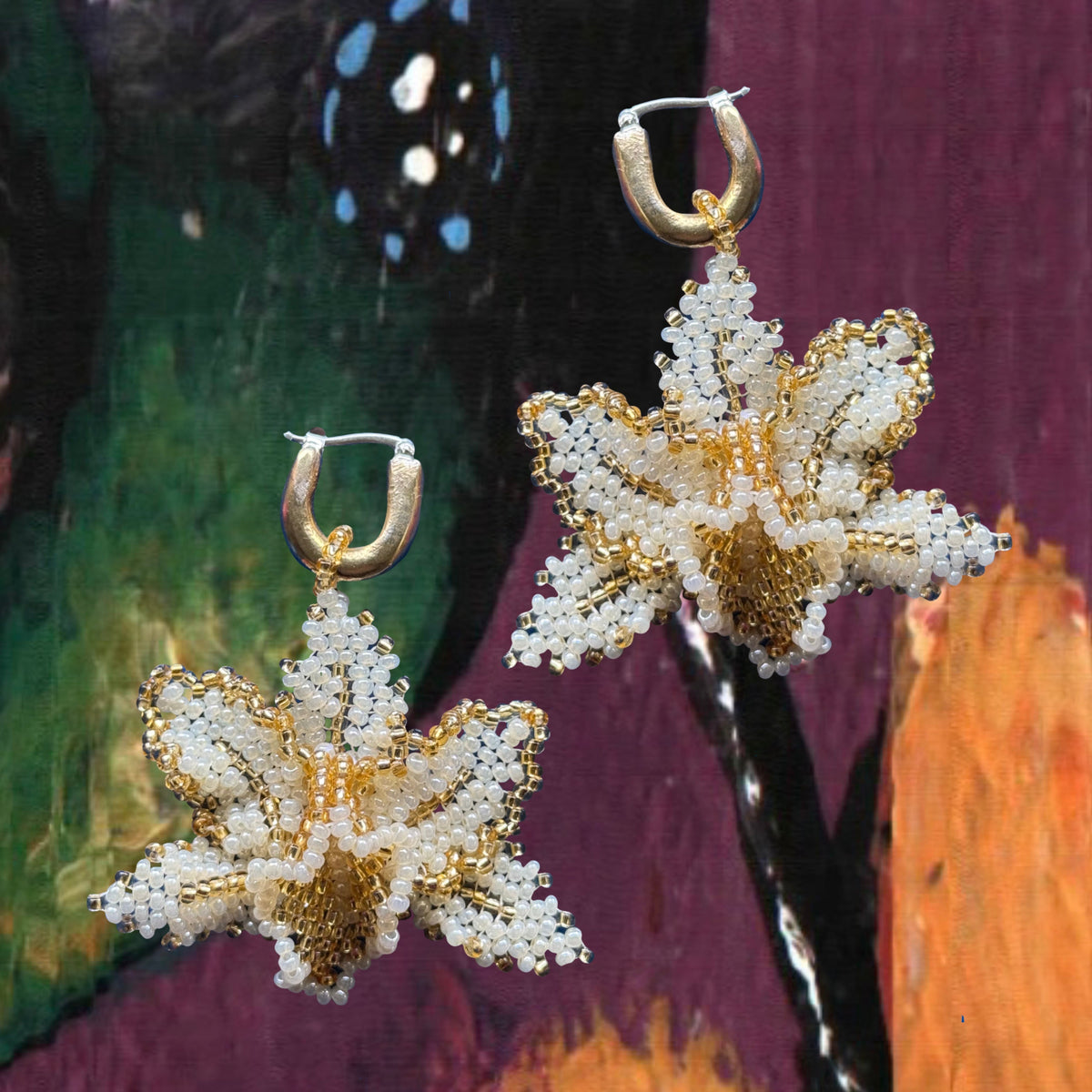 Orquídea Blanca earrings