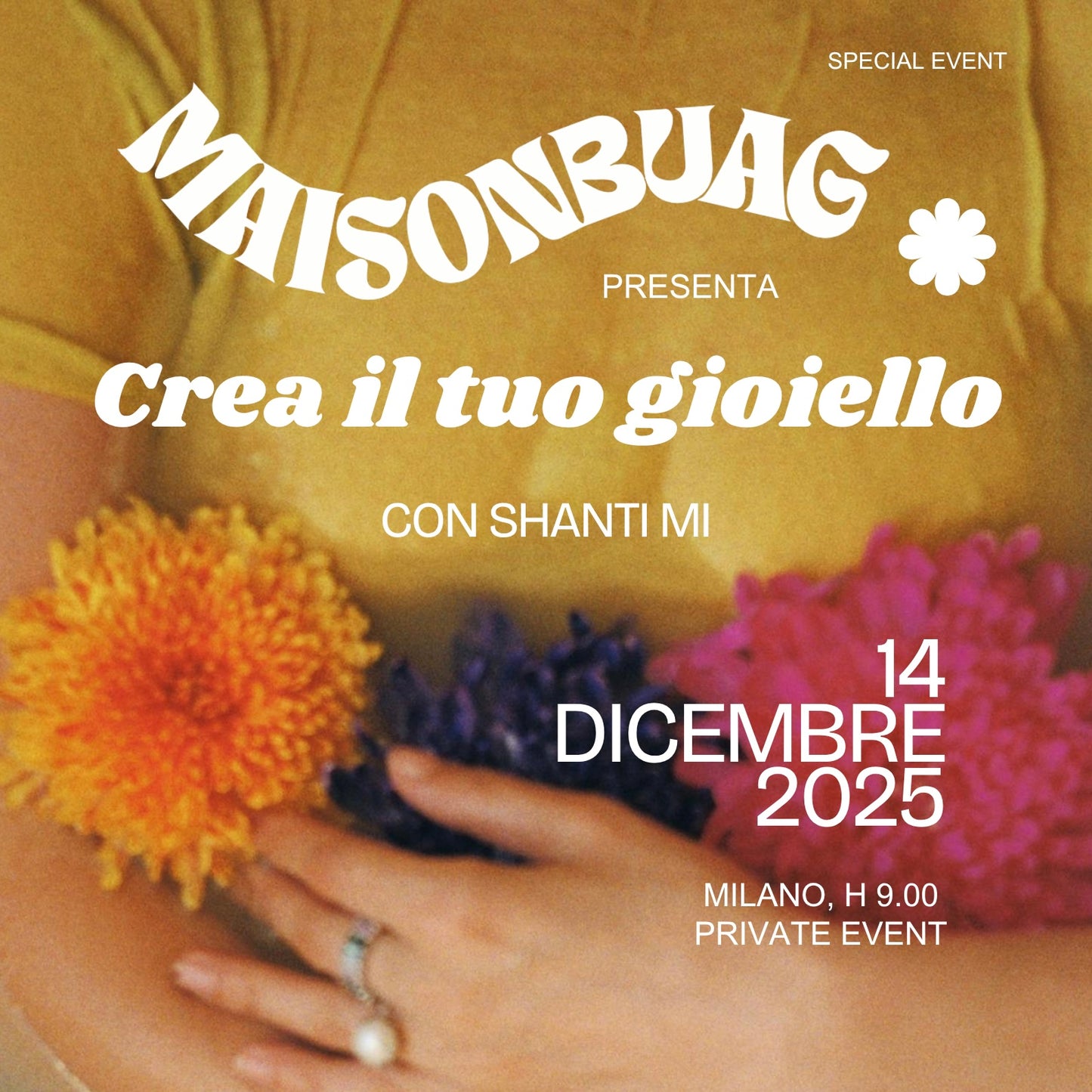 Prevendita Workshop di Cera Persa Shanti Mi in collaborazione con Maison Buag - 13 e 14 dicembre 2025 - Milano